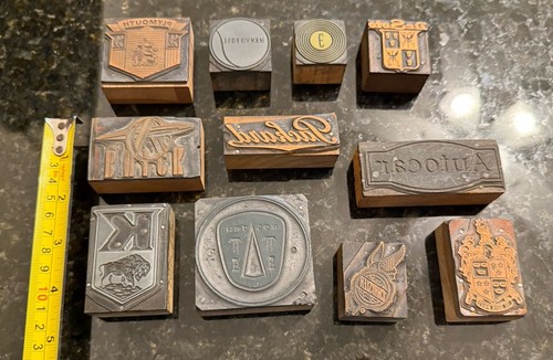 Lot antique Printing plate blocks American Auto Emblems Indianapolis 1947 - Picture 5 of 16