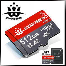 Micro SD Card 512GB TF Memory Card Class 10 High Speed