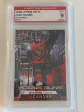 2020-21 Upper Deck UD Canvas Young Guns Josh Norris Overtime Graded 9