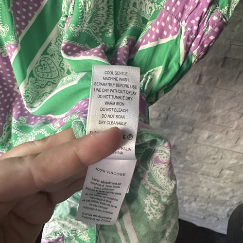 SEAFOLLY Revolve Bandana Bay Kaftan Lavendel Lila und Grün Größe Small - Bild 7 von 10