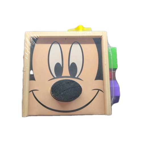Melissa & Doug Disney Mickey Mouse Friends Wooden Shape Sorting Cube Toy Ages 2+ - Picture 2 of 6