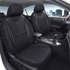 2x Sitzbezüge passend für BMW 3er E90 & E91 ab 2005-2013 (Schwarz) | PRIME