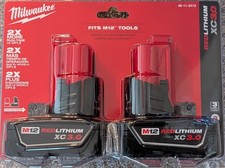 Milwaukee 48-11-2412 M12 REDLITHIUM XC 3.0 Battery Pack of 2
