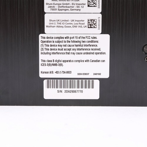 Shure Microflex Advance 4 Channel Dante Mic/Line Audio Input Network Interface - Picture 9 of 9