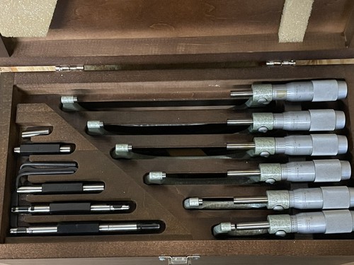 YUASA OUTSIDE MICROMETER SET 0-6" .0001 - Picture 2 of 11