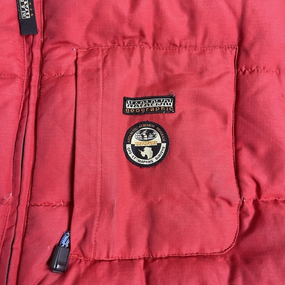 Chaleco acolchado Napapijri Antarctic Research Program para hombre talla M rojo Foto 2 de 4