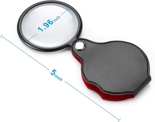 2PCS Upgrade 10X Small Magnifying Glasses for Kids/Senior, Pocket Black - Picture 6 of 7