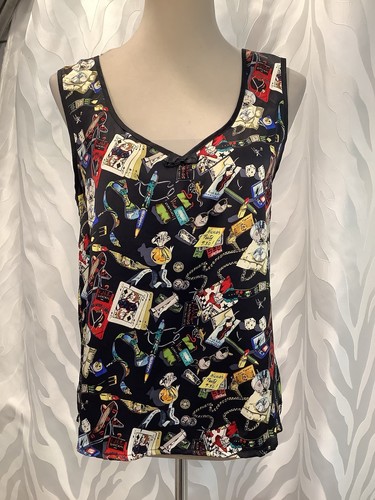 Nicole Miller Damen Las Vegas 100% Seide Tank Top Größe M - Bild 1 von 8