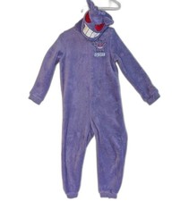 Boys Gengar Pokemon Hood Fleece Bodysuit Kids 5-6 Fits A Little Small Pajamas