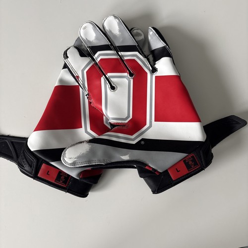 Nike Vapor Jet Shield 2.0 Ohio State Buckeyes Football Gloves Size L