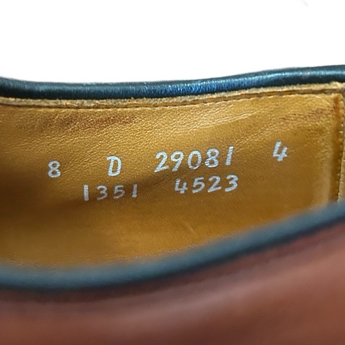 ALLEN EDMONDS Fairgate Brown Leather Lace Up Derby sz 8D Dress Shoe Cap Toe 1351 - Picture 9 of 11