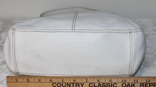 Wilson Leather White Hobo Buckle Front Pocket Shoulder Bag Purse - Picture 15 of 15