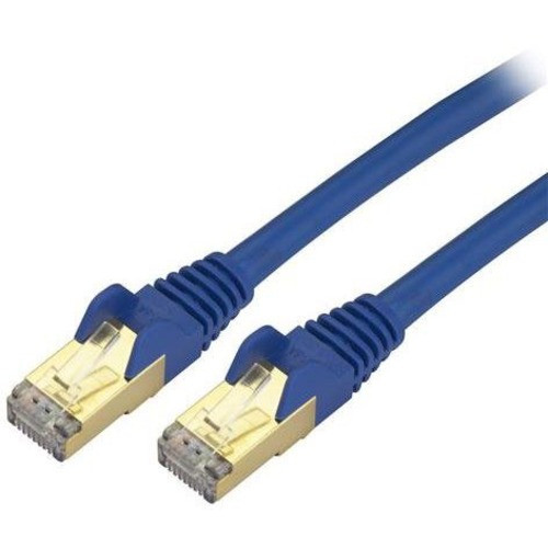 StarTech 30ft Cat6a экранированный патч-кабель STP Ethernet без зацепления - Синий
