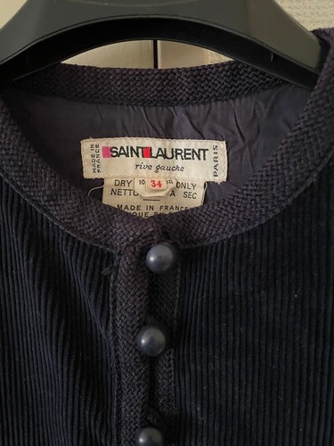 70s-80s Vintage Yves Saint Laurent Short Vest Rare Japan F/S Used - Picture 3 of 24