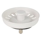 Kitchen Sink Basket Strainer Waste Plug Coloured White Plug Diameter: 74mm
