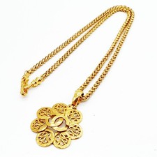 NO TARIFF Chanel Pendant Necklace Gold 95 A 4487621