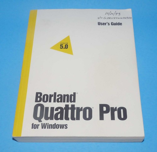 Borland Quattro Pro for Windows Version 5.0 1993 w Instruction Book and Disks - Picture 2 of 3
