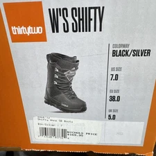 ThirtyTwo SkiBoots W's Shifty, Size 7, Black/Silver, NEW
