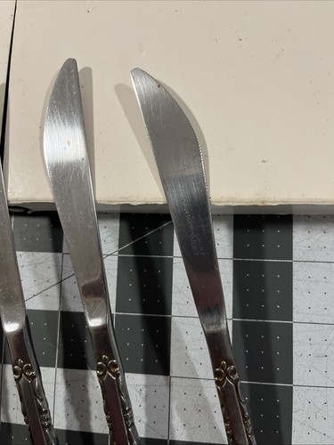 Ecko Eterna Mary Ellen (5) Dinner Knives Stainless Flatware - Picture 6 of 7