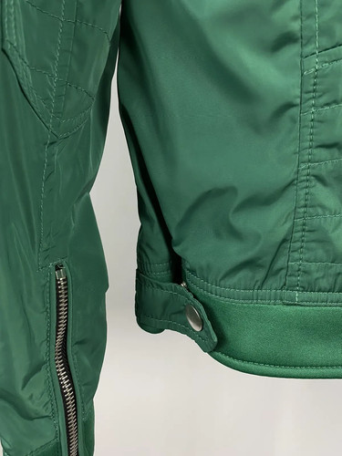 $389 Designer Rare DIESEL Men's Green Fitted Biker Jacket With Trim Detail L - Picture 9 of 9