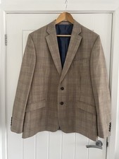 M&S Collection Brown Check Suit Jacket Slim Fit 46”Meduim FREE DELIVERY VGC