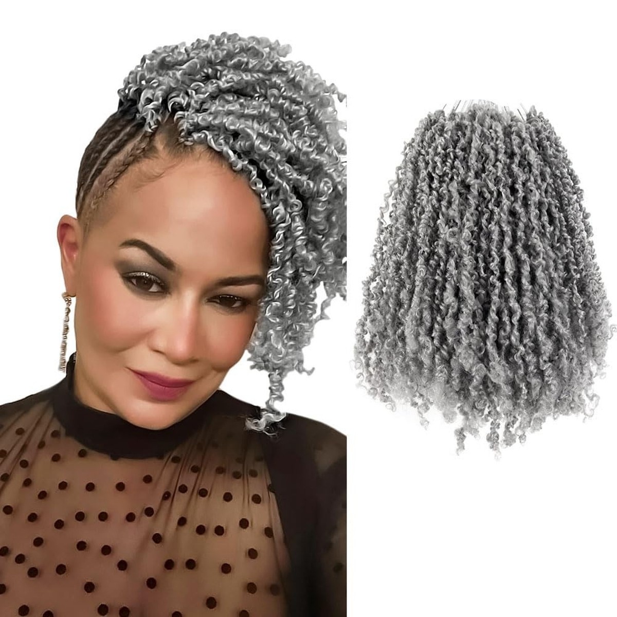 8 inch Yanky Twist Crochet Hair 10 Packs, Pre-looped Short Mini