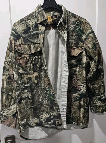 2 Stück Browning Camouflage Button Down schweres Hemd und Hose Herren Größe Large - Bild 7 von 11