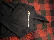 Champion Men's Powerblend Fleece Pullover Hoodie Navy Blue Size XL