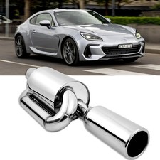 For Subaru BRZ Toyota 86 22-24 Twin Loop Exhaust Muffler 2.5" In 4" Out Pipe Tip