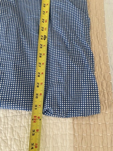 Ralph Lauren Wendy Cotton Sheet Twin Size Blue White Check Gingham Flat Only - Picture 7 of 7