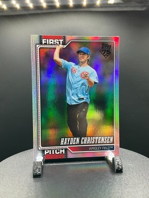 2026 Topps Series 2 RARE FIRST PITCH RAINBOW FOIL FP-15 Hayden Christen CUBS