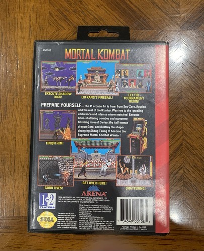 Mortal Kombat Sega Genesis, Cartridge And Case. No Manual.  - Picture 6 of 6