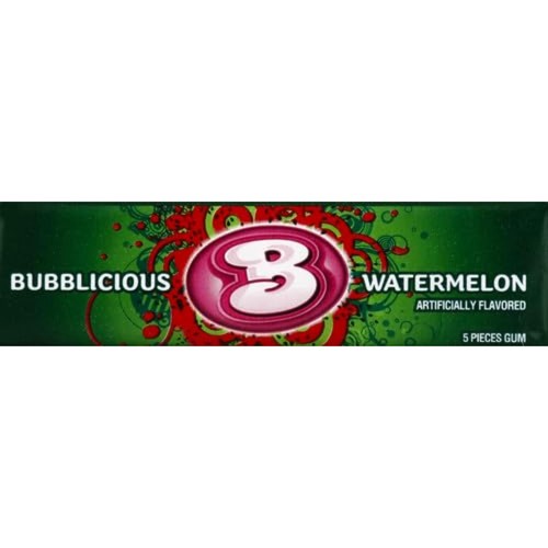 Watermelon Gum, 18 Packs of 5 Pieces (90 Total Pieces) - Picture 5 of 6