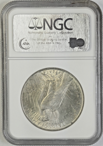 1923 Peace Silver Dollar MS63 NGC - Picture 2 of 2