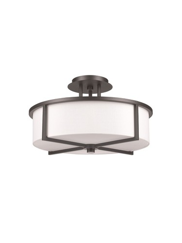 Wesley - 3 Light Semi-Flush Mount in Modern Style - 16 Inches wide by 9.25 - Picture 2 of 10