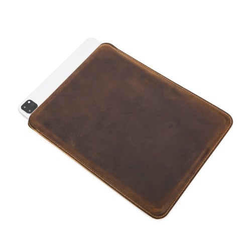 Genuine Leather Sleeve Case For iPad Air Pro 11/13 M5 M4 M3 11th 10/9/8/7th Mini - Picture 17 of 18