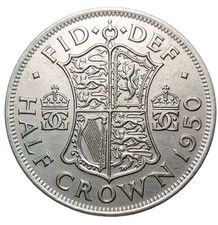 1950 Half Crown Coin | George VI | United Kingdom | Pre-Decimal Collectible