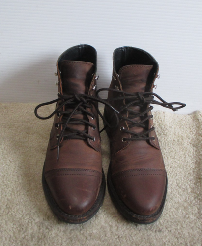 Thursday braune Damen-Schnürstiefel aus Leder Größe US 8,5