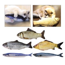 20cm Simulation Stuffed Plush Catnip Fish Toy for Cat Pet Chewing Soft