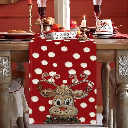 Christmas Table Runner Decoration Tablecloth Dining Xmas Party Decor Fashion AU - Picture 10 of 29