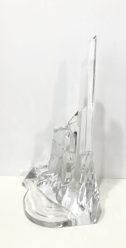 FRANKLIN MINT Germany GLACIER ICE SCULPTURE Large 11” Tall Clear Glass - Picture 2 of 10