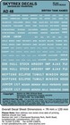 WWII DECALS British Tank Names 1/76 - 1/72 - 20mm Scale - AD48