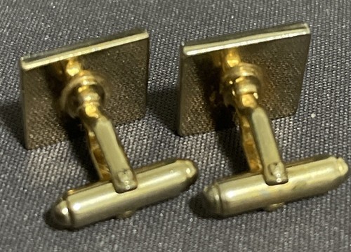 Vintage Anson Gold Tone Cufflinks L Mark #5 Dice - Picture 2 of 4