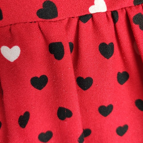 City Chic Womens Dress Plus Size S Small Red Hearts Fit Flare Stretch - Picture 5 of 13