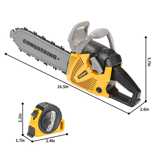 Chainsaw Toy for Kids Power Tool Set with Realistic Sound Pretend Play Toys Gif - Picture 5 of 7