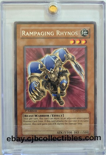 Yu-Gi-Oh! RAMPAGING RHYNOS CDIP-EN031 1st Edition Rare Cyberdark Impact 🍒 - Picture 1 of 5