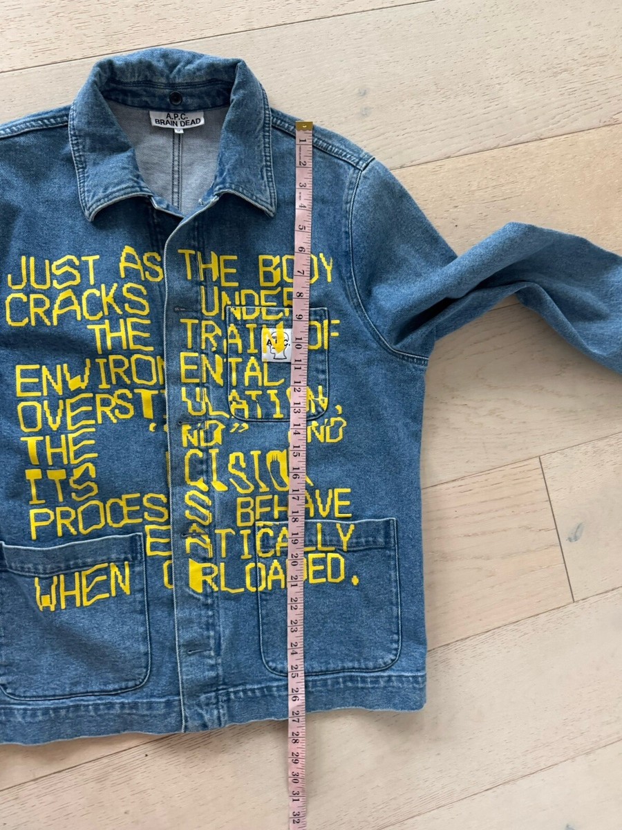 A.P.C X Brain Dead Collaboration Denim Jacket M Graphic