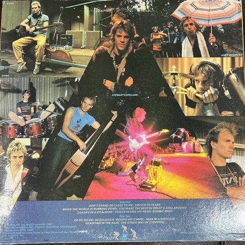 The Police Zenyatta Mondatta sting LP A&M Records 1980 SP-3720 Vinyl - Picture 2 of 6