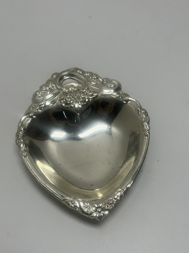 RAIMOND vintage silver plated heart shaped small platter lot from Japan - Picture 3 of 5