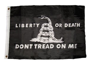Download 2x3 Liberty Or Death Gadsden Don't Tread On Me Black Flag ...